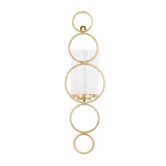 CosmoLiving by Cosmopolitan 25" Gold Glam Wall Sconce